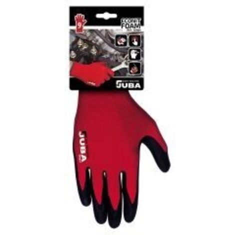 Guante Mecanico M08 Palma Nitrilo Eco-Nit Nylon Rojo Juba