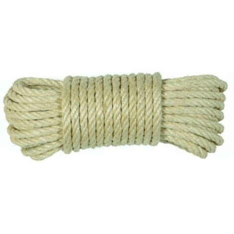 Cuerda Torcida 06Mm Sisal Natural 4 Cabos Hyc 20 Mt