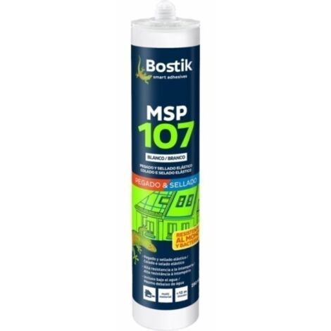 Adhesivo Sellador Polimero 290 Ml Blanco Msp 107 Express Cartucho Bosti