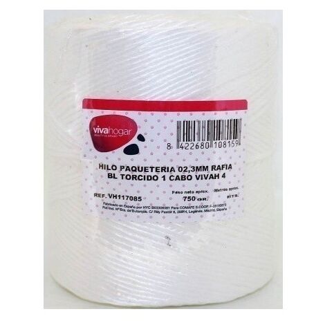 Hilo Paqueteria 750Gr 02,3Mm Rafia Blanco Torcido 1 Cabo Vivah 4