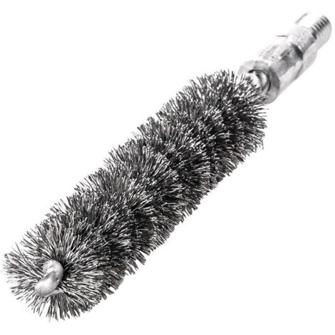 Cepillo para tubos L.115mm D.14mm, alambre de acero, prensado, relleno L.80mm LESSMANN