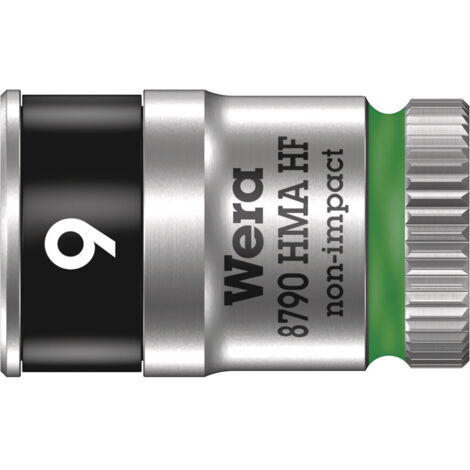 Inserto de llave de tubo 8790 HMA HF 1/4 pulgada hexagonal SW 9mm L.23mm WERA
