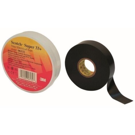 Cinta Aisl. 1,9Cmx20Mt Scotch® Super 33+ Vinilo Negra 3M™