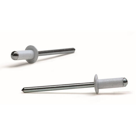 Remache Ø 3,2 X 6 Aluminio / Acero Lacado Blanco  500 Pz