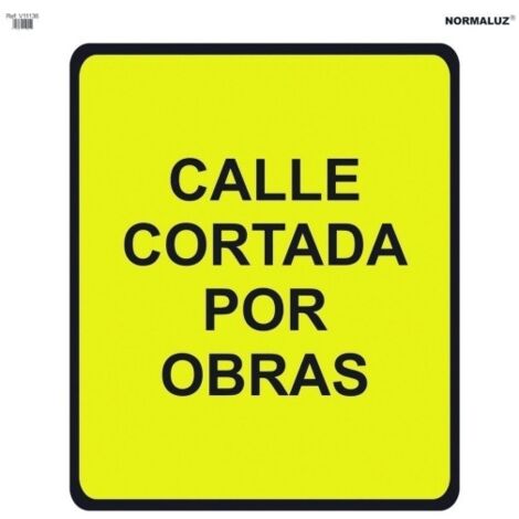 Señal Vial 700X700Mm Bolsa Textil Calle Cortada Obras V11136