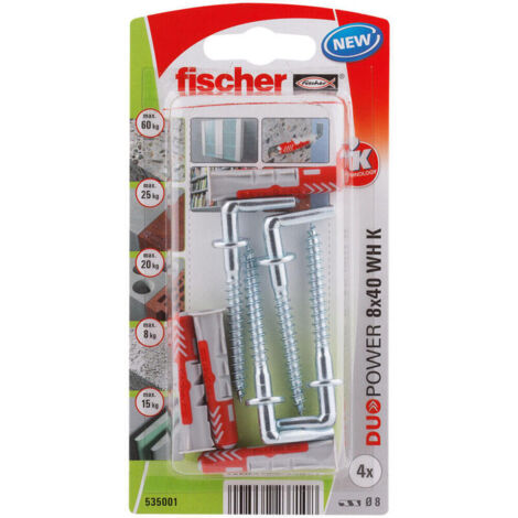 Blister 4 tacos+alcayatas duopower ø8x40mm 535001 fischer (1/4)
