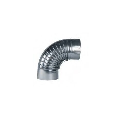 Codo Tubo Estufa 090Mm Rizado 90 Ac.Galv Ac. Exogalva Exojo