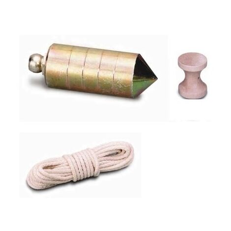Plomada Albañil 0200Gr Nuez Madera Hierro Laton Nusac