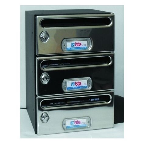 Buzon Interior Horizontal Btv Inox Mercurio-Grupo 3Pz 33506 3 Pz