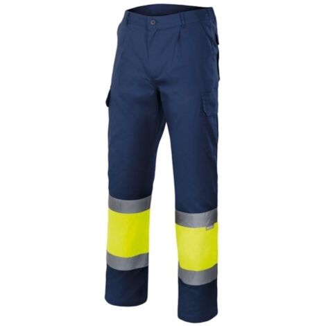 Pantalon Trabajo S Al.Vis.  65% Poli 35% Alg Amarillo Fluor/