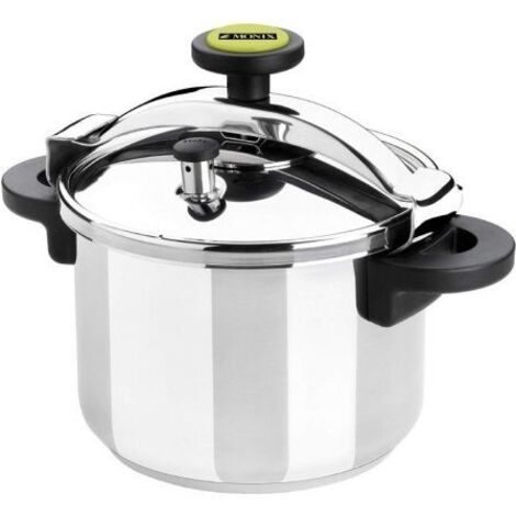 Olla a Presión Monix Classica M530002/ Ø22cm/ 6L/ Acero Inoxidable/ Apta para Inducción (1/5)