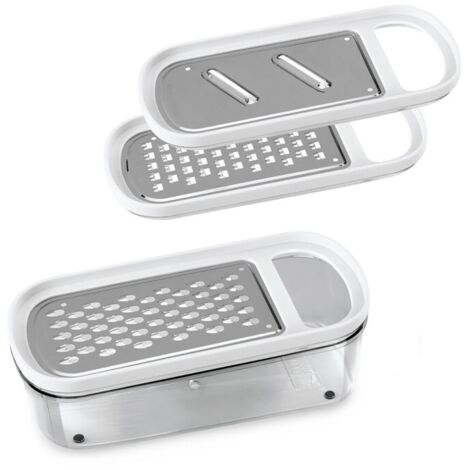 Rallador Cocina Manual 3 Usos Recipiente Inox Metaltex (1/5)