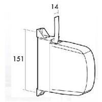 Recogedor Persiana 14Mm Sobreponer Mini Plastico Blanco/Pin Gaviota