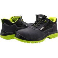 Zapato Seguridad T44 S1P Bellota Serraje Negra/Verde Comp+ Pu/Pl N