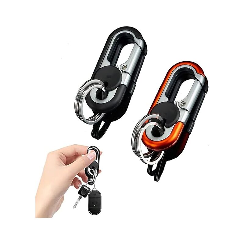 2 Porte-clés Voiture Grille Noir Et Blanc - Léger 33g - Alliage Robuste - Unisexe, Cadeau Pratique Pour Hommes Et Femmes - 8