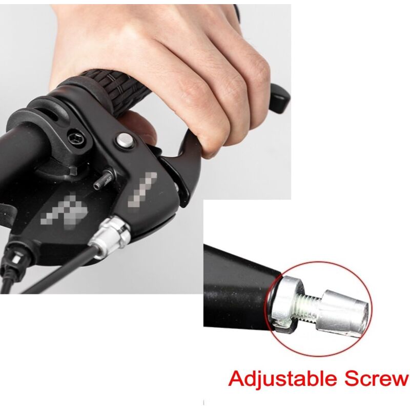 Poignées De Frein Vélo Route/VTT En Alliage Aluminium – Noir Argent, Légères, Durables, Freinage Fluide Et Précis