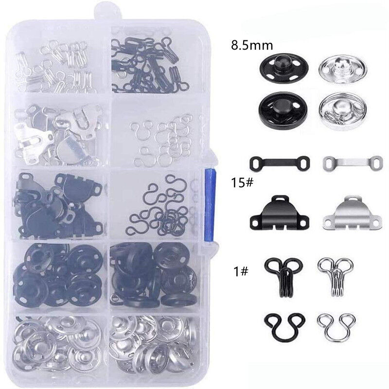 Piriuuo Lot De 100 Paires De Crochets à Coudre Et œillets De