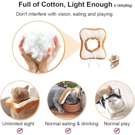 AlwaysHSoft Adjustable Cat Cone Collar, Cat Recovery Collar, Cute E Collar for Cats After Surgery, Cat Neck Cones to Stop Licking for Cat/Kitten/Small Dog