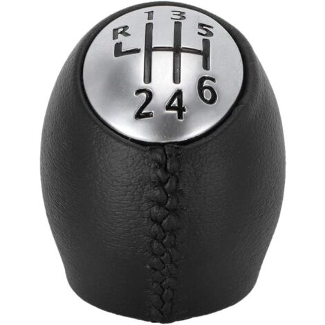 Pommeau De Levier De Vitesse En Cuir Pour Hyundai Tucson MK3 2017-2020 - Référence 43711F2300, Couleur Argenté