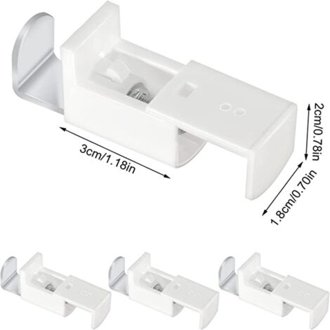 5 Paires De Supports De Maintien Pour Stores - Clips Plastique Transparents Pour Rail Inférieur, Fixations Faciles à Installer