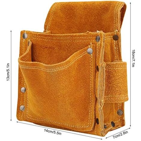SAC A OUTIL,Sac à outils en cuir de vache,poche en cuir de vache pour