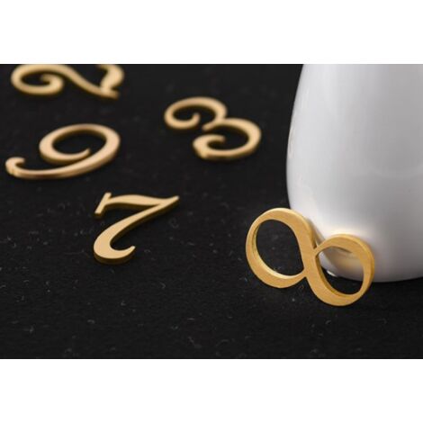 Numéro De Maison Traditionnel Lourd En Laiton Massif 3, 10,2 Cm, Nickel