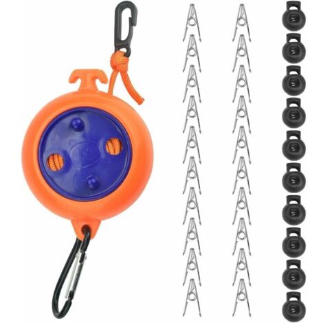 Corde à Linge Rétractable Portable – 8 Mètres, Avec Mousqueton, Pour Voyage, Camping, Extérieur Ou Dépannage à La Maison