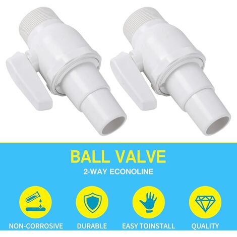 Vanne De Piston à Double Tuyau Divisé, T Soupape De Piston De Tuyau De Piscine Conjoint Pour L'entretien De La Pompe Au-dessus Du - Jardin