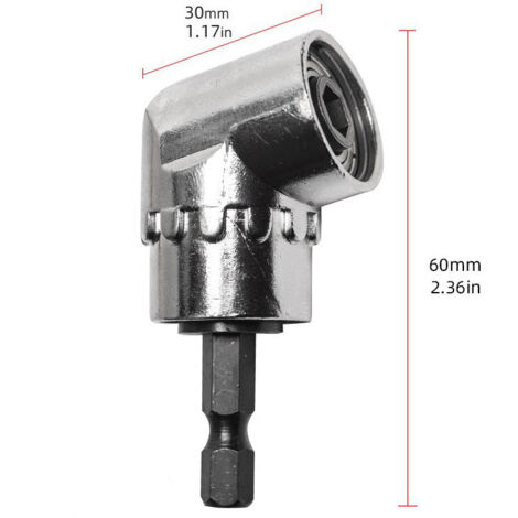 Lot De 2 Adaptateurs Perceuse Angle Droit 105° 6,35 Mm – Idéal Pour Espaces Étroits Et Bricolage Précis