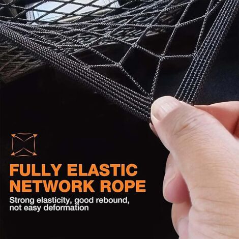 Shuny 2 Pièces Filet à Bagages Elastique Avec Crochets, 40 X