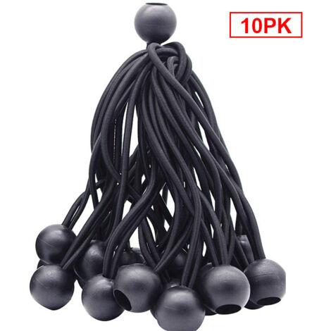 ZEONHAK Lot De 50 Tendeurs Élastiques Avec Boules 10cm - Pour Bâche Camping Et Usage Maison