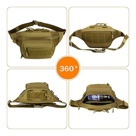 Ceinture De Sport Unisexe - Nylon Réglable 70-120 Cm - 4 Poches Anti-transpiration - Course, Randonnée, Voyage - 4