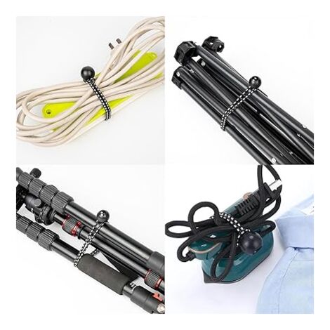Sandow Élastique 15 M – Corde Caoutchouc 5 Mm Noir – Pour Bâche, Tente, Remorque – Tendeur Polyvalent