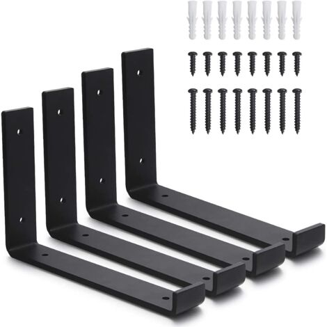 4 Supports D'étagère En Fonte Industrielle Ornés – Design Vintage, Robustes, Pour étagères Bois, Salon, Cuisine
