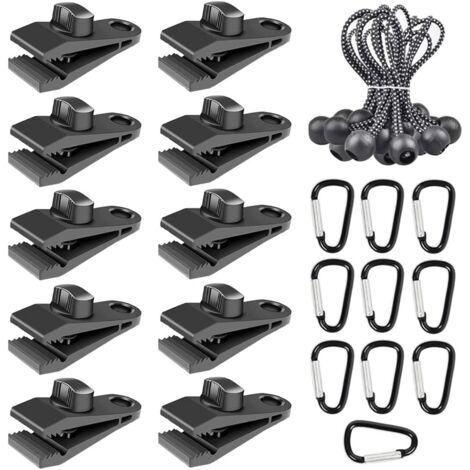 Lot De 20 Clips De Fixation Pour Bâche, Housses De Voiture, Tentes