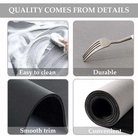 Tapis Sèche-Vaisselle En Terre De Diatomée - Absorbant, Antidérapant - 40x30 Cm - Pour Cuisine Ou Salle De Bain