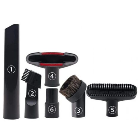 Lot De 6 Embouts Aspirateur Universels - Pour Tuyaux 32 Mm Et 35 Mm - Nettoyage Canapé, Sols, Fentes