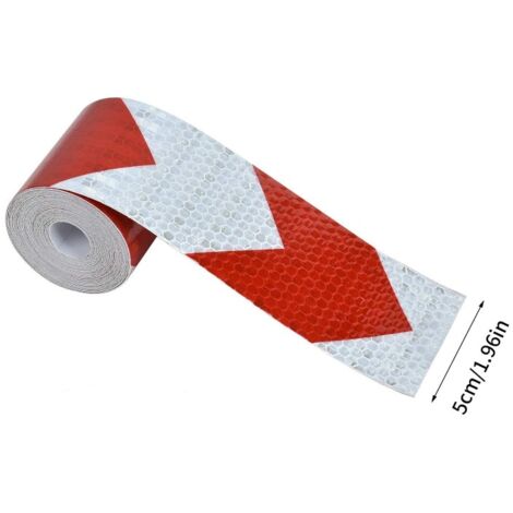 4 Pcs Bande Réfléchissante Auto-Adhésives,Autocollant Réfléchissant Avertissement Sécurité