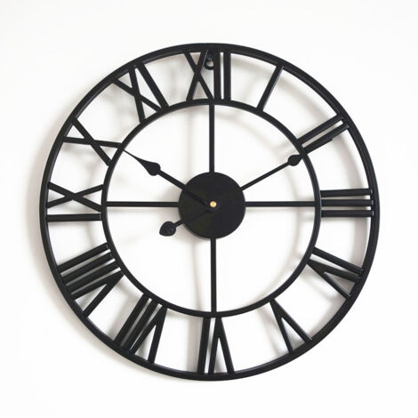 Horloge Murale Extérieur JYCCH - Étanche, Sans Tic-Tac, 25cm - Style Rétro