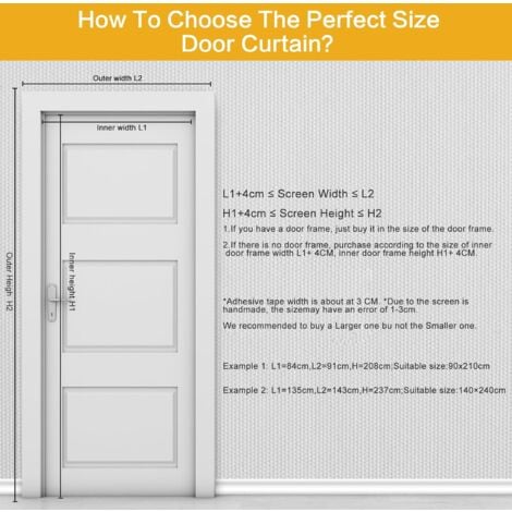 Lntyq Rideau Porte Isolation Thermique Magnétique 110x220cm, Anti Froid, Obscurcissement, Insonorisation pour Balcon Salon sous-Sol Ouverture à Gauche et à Droite Gris
