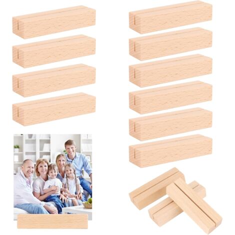 Porte-cartes Et Menus En Bois Massif – Lot De 10 Supports élégants Pour Mariages Et événements