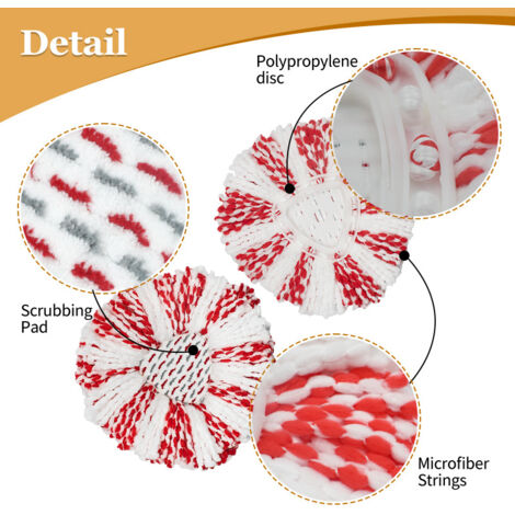 Têtes De Rechange Microfibre Pour Vileda Turbo 2 En 1 EasyWring&Clean - Lot 5-10x - Neuf