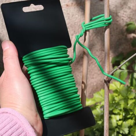 Fil De Jardinage Vert Avec Coupe - 2 Rouleaux De 100m, Pour Attacher Plantes Et Légumes