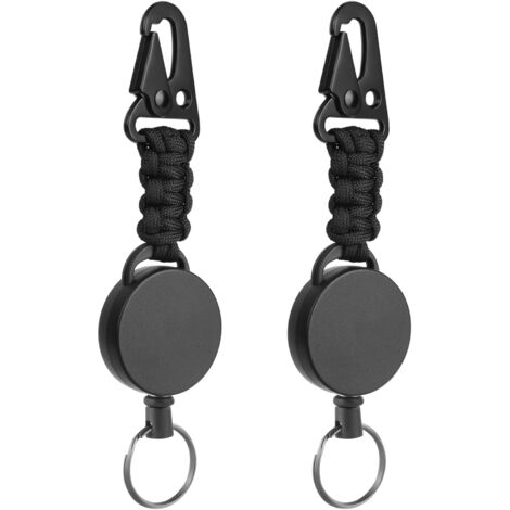 Porte-Clés Clip, Lot De 4 Mousquetons Porte-Clés, Anneau Antivol Avec Ouvre-Bouteille Pour Voyage Randonnée Camping Travail Extérieur