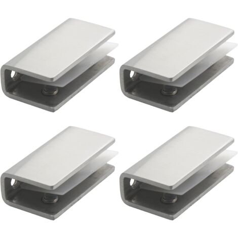 Lot De 4 Pinces à Verre En Inox 304 Pour Garde-Corps - Réglables Pour Épaisseurs 8-12mm (Taille M)