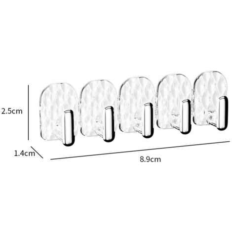 Organisateur De Bijoux Coulissant Adhésif - Porte-colliers Extensible 30 à 57,5 Cm, Crochets Multiples, Sans Perçage