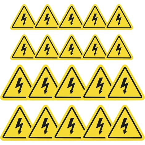 Lntyq Signalétique Electricité Autocollant Panneau Danger Électrique ...