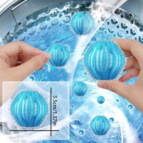 Lntyq 12 pcs Attrape poils machine a laver,Anti poil machine à laver,Ramasse poils animaux machine a laver,Boule anti poils machine a laver,Réutilisable ramasse cheveux machine a laver,Nettoyer poils(