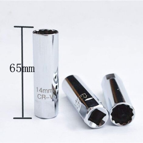 GETLITOOL Kit 6 Clés à Bougie 360° 14/16/21mm + Adaptateur – Magnétique & Rotatif
