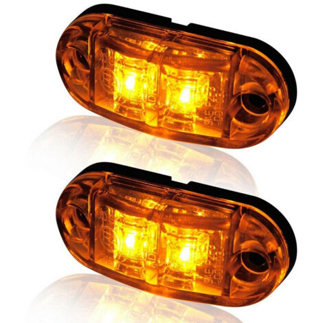 10x ORANGE LED FEUX DE GABARIT 12V POSITION LATÉRAL CAMION - Foto 6